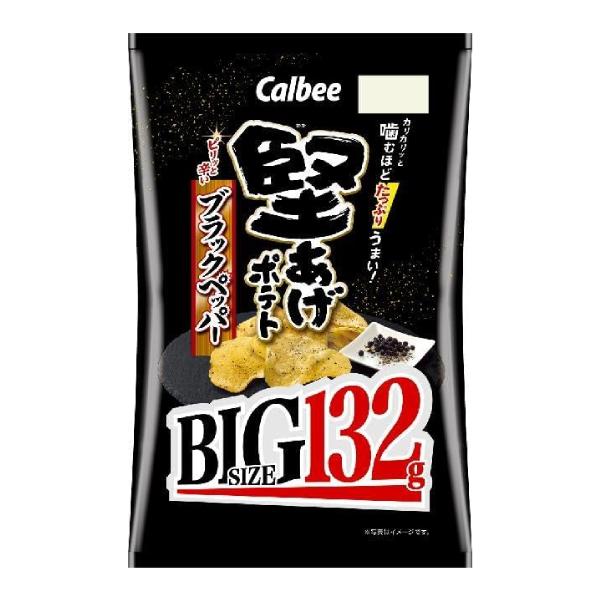 カルビー 堅あげポテトブラックペッパーBIG 132g 12コ入り 2025/09/15