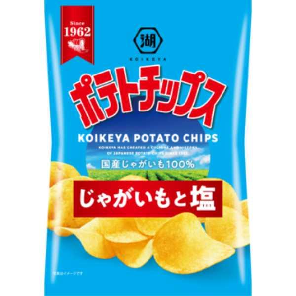 湖池屋 ポテトチップスじゃがいもと塩 55g 12コ入り 2025/07/21発売