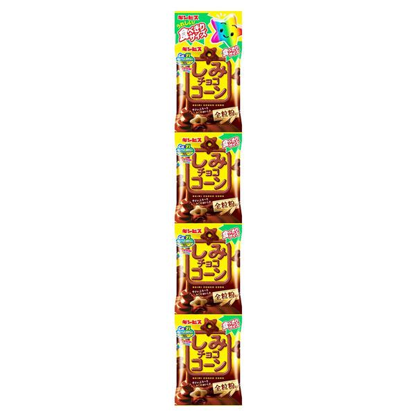 ギンビス しみチョココーン全粒粉4連 52g 12コ入り 2022/11/07発売