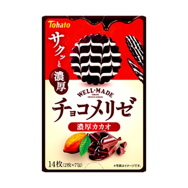 東ハト チョコメリゼ 濃厚カカオ 14枚（2枚×7包） 60コ入り 2025/03/24発売 (4901940380114c) 東ハト チョコメリゼ 濃厚カカオ 14枚（2枚×7包） 60コ入り 2025/03/24