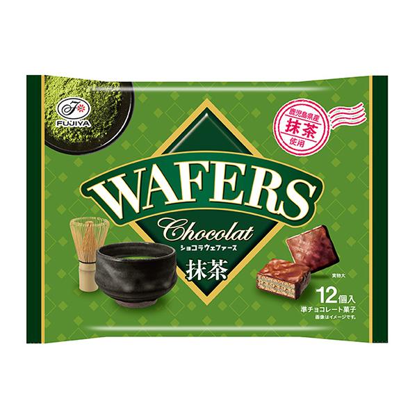 不二家 カーチョコレート マツハⅡ 不二家 ショコラウェファース（抹茶）袋 12個（個包装してあります