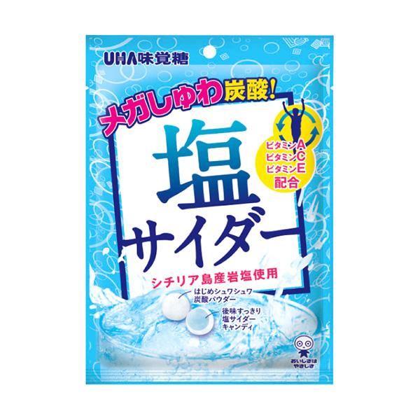 UHA味覚糖 塩サイダー 66g（個装紙込み） 6コ入り 2025/03/10