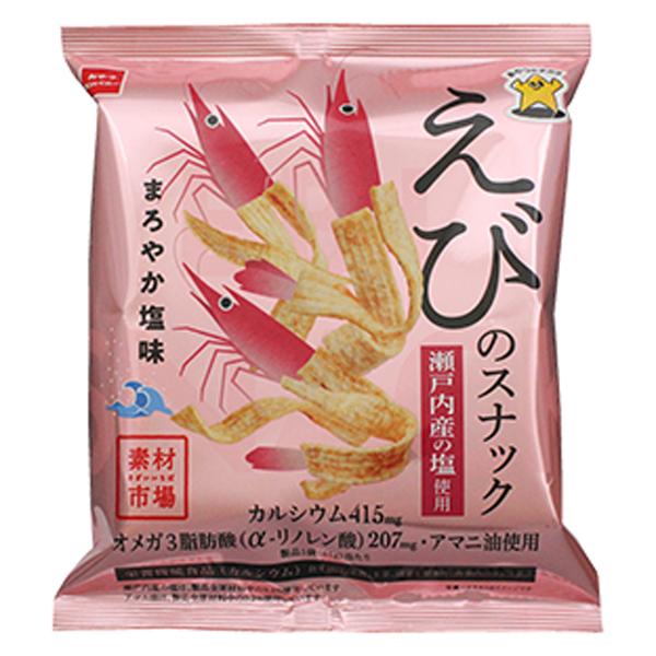 おやつカンパニー 素材市場えびのスナック(まろやか塩味) 61g 24コ入り  