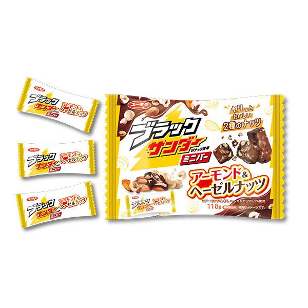 有楽 ブラックサンダーミニバー アーモンドヘーゼルナッツ 130g 12コ入り 2023/03/20発売 (4903032242300) :4903032242300:おかしのマーチ 通販 ブラックサンダーミニアーモンドベーゼルナッツ12袋、いちごサンダーミニバー12袋