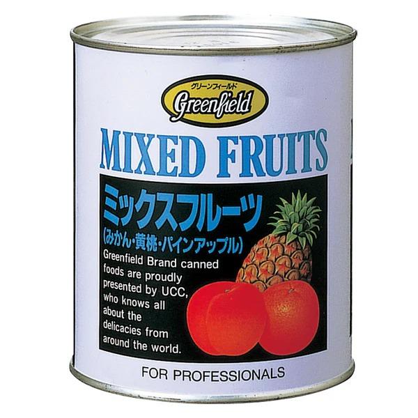 【地域限定送料無料】(※北海道・沖縄・一部離島等除く) 業務用食品★グリーンフィールドミックスフルーツ黄桃入2号缶【常温】みかん・黄もも・パイナップルをジュース用に仕上げました。＜アレルゲン＞もも1個には、820g入っています。牛乳・バナナ...
