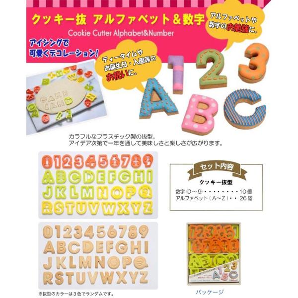 プラスチック クッキー抜き型 数字 アルファベット 36組 751 クッキー型 Buyee Buyee 日本の通販商品 オークションの代理入札 代理購入
