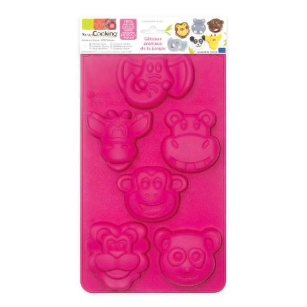 SC シリコンモールド Animaux de la jungle（動物/ジャングル）REF 3156 シリコン型