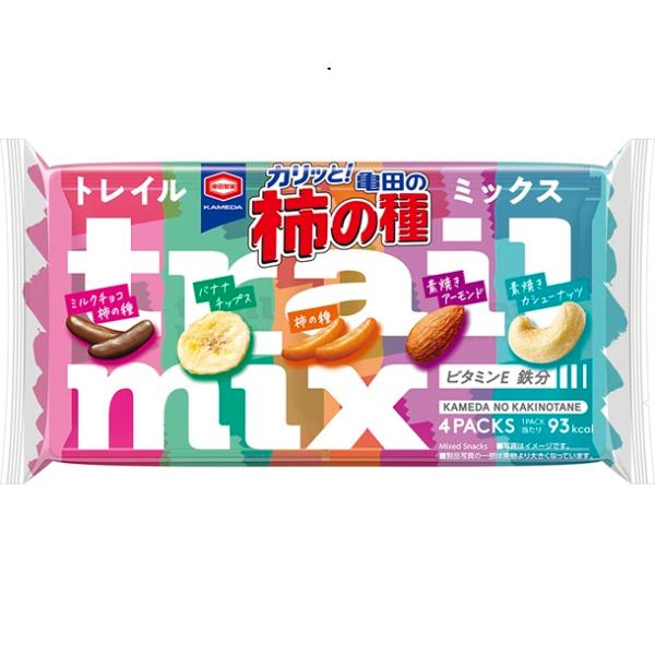 亀田の柿の種　トレイルミックス　4P　12袋入　　4P　12袋入　クール便での配送　他の商品とは同梱不可
