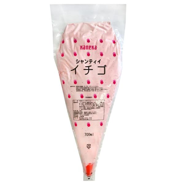 なめらかで口どけの良いイチゴ味の冷凍ホイップ済クリーム