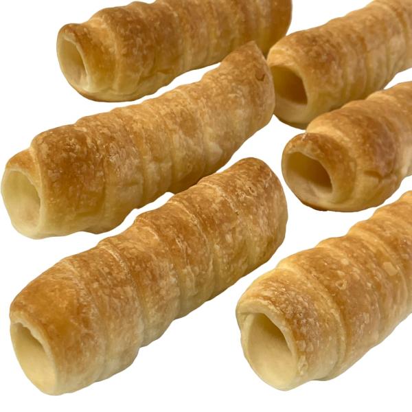 【解凍】不要【焼成】180℃に予熱したオーブンで約5分・名称：半焼成パイコルネ・内容量：81個・原材料：小麦粉(国内製造)、マーガリン、砂糖、液全卵、調整油脂、イースト、脱脂粉乳、食塩/乳化剤、香料、カロテン色素、酸化防止剤、（一部に小麦・...