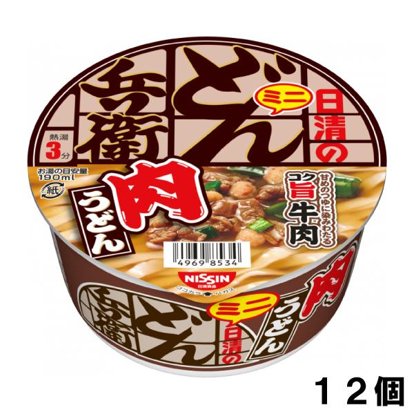 日清のどん兵衛 日清食品 どん兵衛 肉うどんミニ40g （12個） : Smile