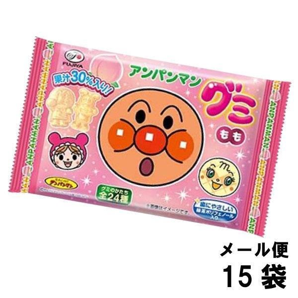 不二家（FUJIYA） アンパンマングミ もも味 （15個） ピーチ グミ