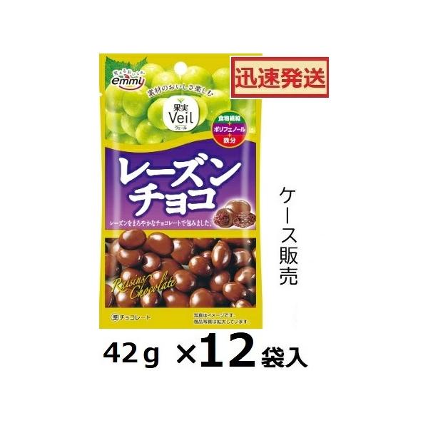 正栄デリシィ 果実Veil レーズンチョコ 42ｇ×12袋 <ケース販売> レーズンチョコ