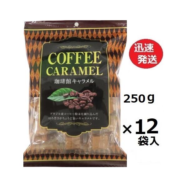 珈琲館キャラメル  250g×12袋入 宮田製菓　 ケース販売でお買い得☆大粒！ほのかな苦味とコーヒーの香ばしい豊かな香り。昔から変わらぬこだわりの製法と厳選した原材料で製造しております。キャラメル本来のミルク感と甘さを口の中で長くしっかり...