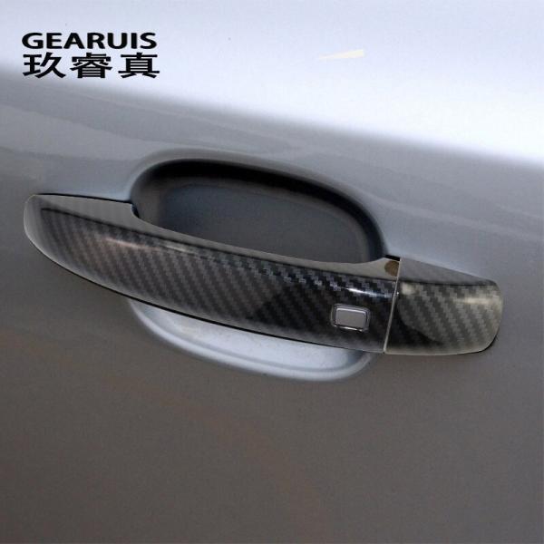 カースタイリング ドアハンドル カバー アウディA4 B8 Q5 Q3 カーボン 