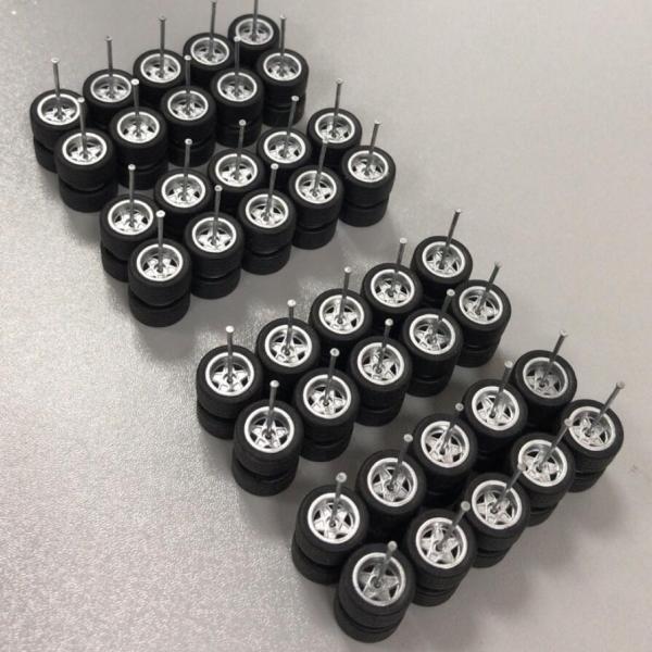 JALOPY様　メタルパーツ＋ミニカーセット ミニカー アクセサリー ☆ シルバー5スター ホットホイール 80個