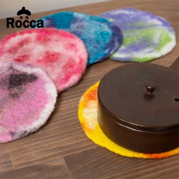 フェルト鍋敷き カラフルでかわいい鍋敷き Rocca 鍋しき なべしき プレート キッチン カラフル 丸形 トリベット クリスマスプレゼント 入学祝い 卒業祝い 誕 Roc 0005 北欧雑貨 ハンドメイド Okayu Labo 通販 Yahoo ショッピング