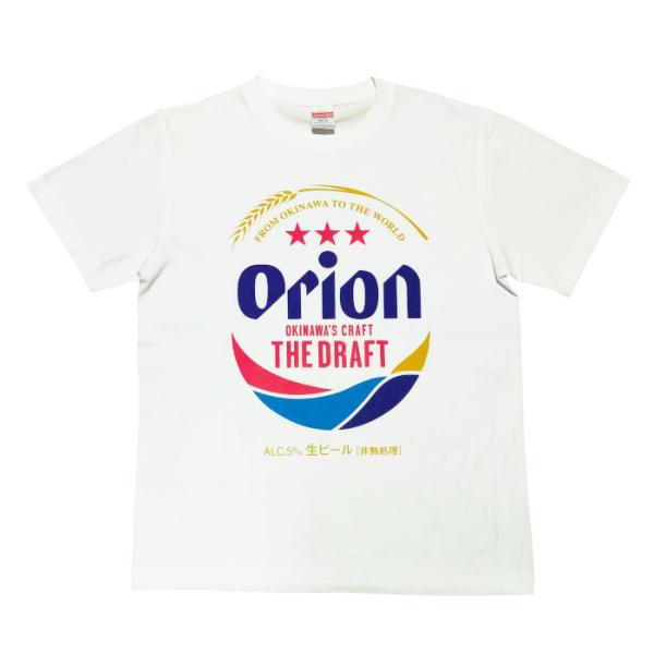新ロゴ オリオンビール Tシャツ ドラフト缶デザイン 白 グッズ かわいい おしゃれ 限定 雑貨 沖縄土産