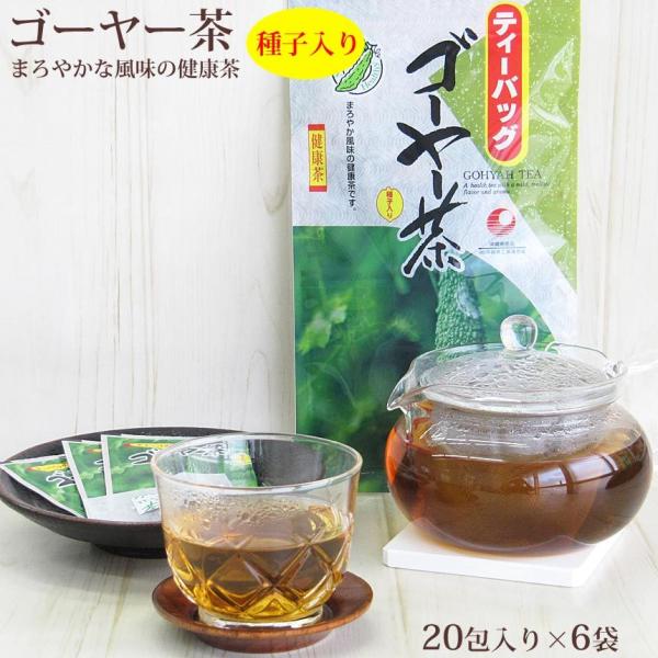 ゴーヤ茶 種入り 20包入り×6袋(計120包) ティーバッグ 比嘉製茶 ベトナム産 健康茶 ゴーヤー茶 定形外