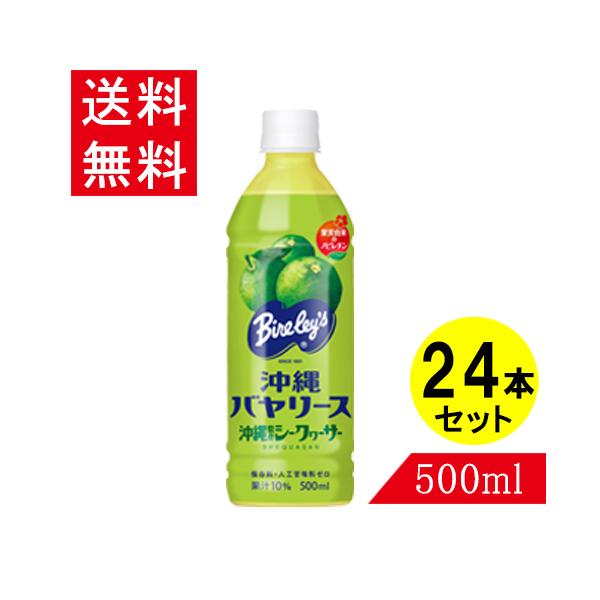 シークワーサージュース 沖縄バヤリース シークワーサー 500ml×24本 ケース販売 送料無料 フルーツジュース ギフト