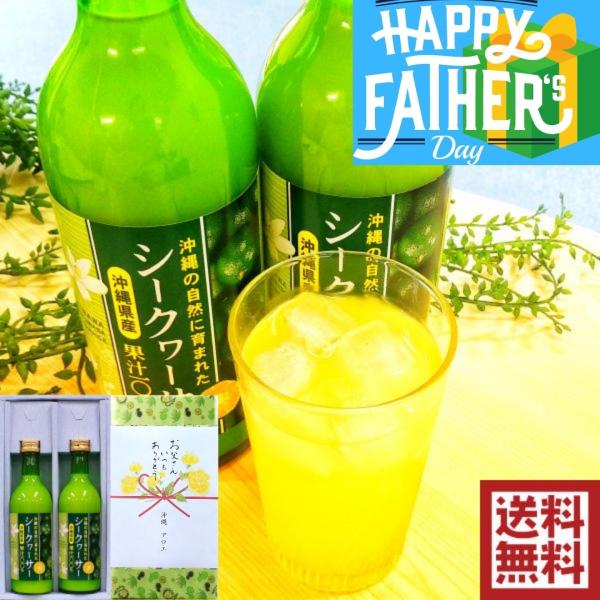 父の日 シークワーサー 贈り物 沖縄シークヮーサージュース500ml 2本 送料無料 シークワーサー ギフト ギフトセット プレゼント お祝い 内祝い