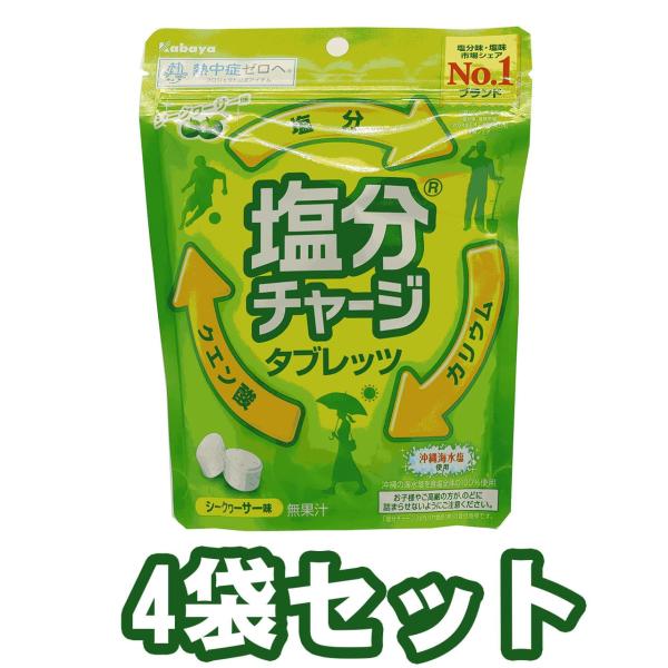 塩分チャージタブレッツ シークヮーサー シークワーサー 熱中症対策 タブレット 野外活動 4袋セット