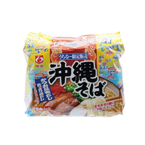 沖縄限定沖縄そば。太くもっちり、しっかりとした麺とこだわりのだしが伝える美味しさ。沖縄エリア限定商品です。とんこつ味が強め、カツオと昆布の和風出汁を加えた風味は本場の沖縄そばに近づけた味わいとなっております。名称  即席めん原材料名：油揚げ...