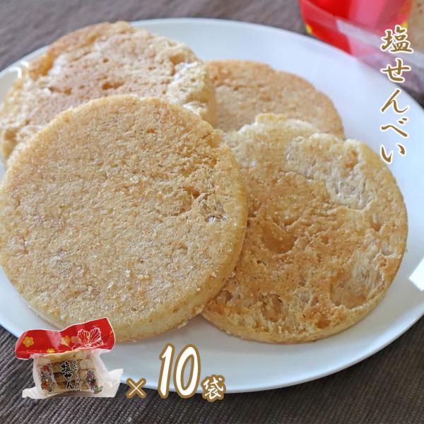 塩せんべい 沖縄 駄菓子 4枚入り 10袋セット