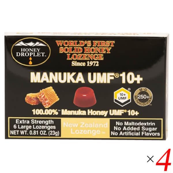 マヌカハニー キャンディ のど飴 ハニードロップレット マヌカハニーUMF10+（のど飴）18g/6粒 4個セット ハニージャパン