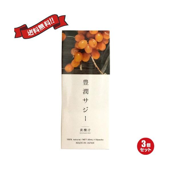 サジージュース サプリ 豊潤サジー スティックタイプ 30ml×10包 3個