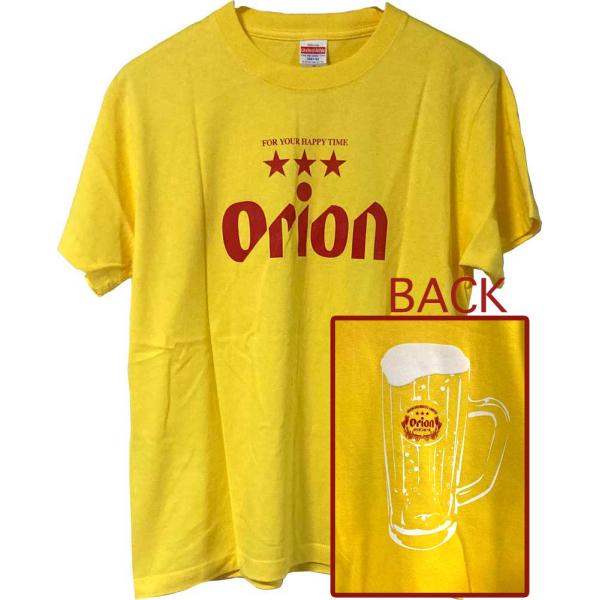 XXL Orion モックネック半袖Tシャツ ホワイト/イエロー Orion Girl T