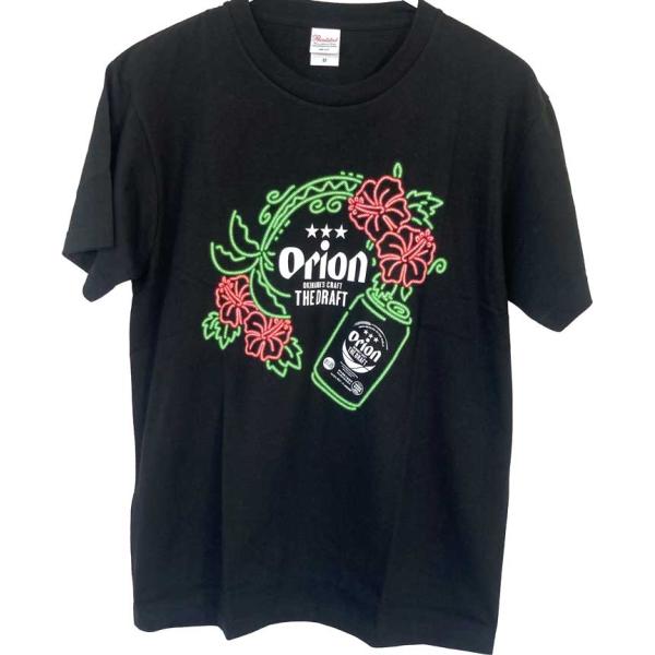 オリオンTシャツ ハイビ黒 ネオン 沖縄 tシャツ orion正規品 : Tz