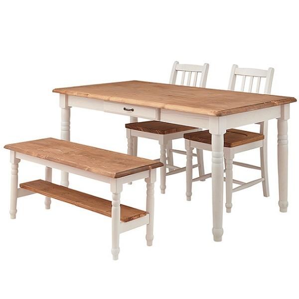 天然木パイン材　ナチュラルダイニングテーブル　フレンチカントリー北欧風 送料無料】 ダイニングテーブル 食卓テーブル フレンチカントリー 北欧