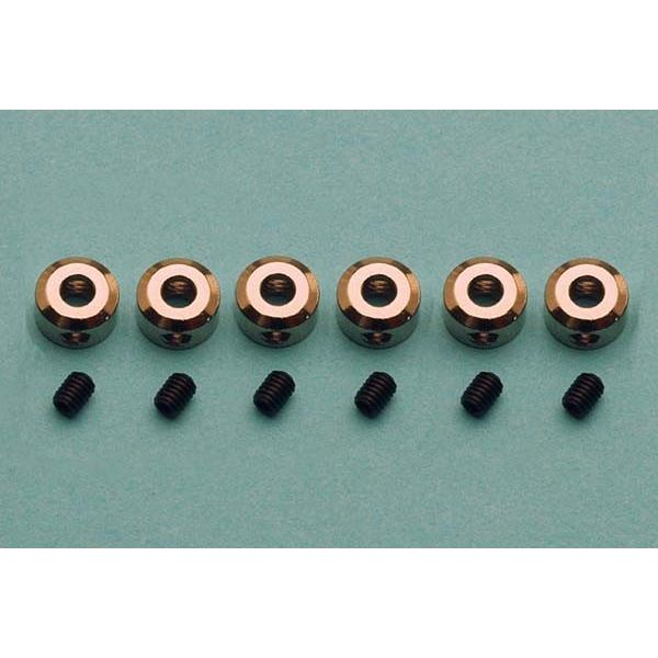 PILOT　オリジナルデザインのホイルストッパー片側の面を斜めに削ってあるので、ホイルとの接触面積が少なくなりタイヤがスムースに回転します。外径8mm、内径(シャフト径)3.1mm