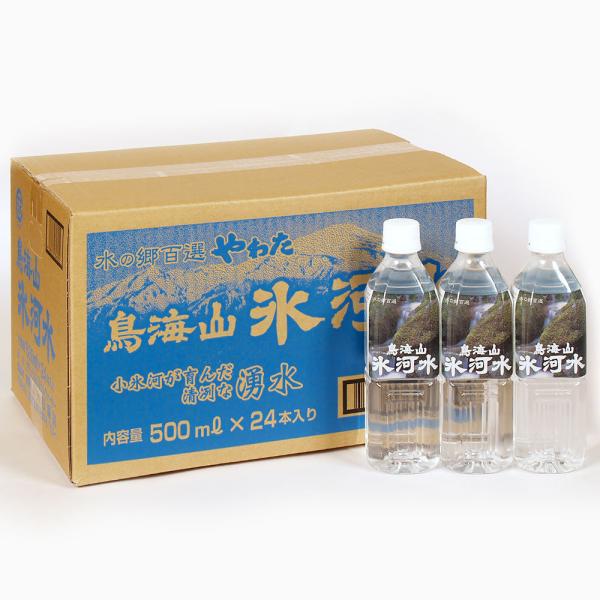 鳥海山氷河水 500ml×24本入り ミネラルウォーター 送料無料 (九州