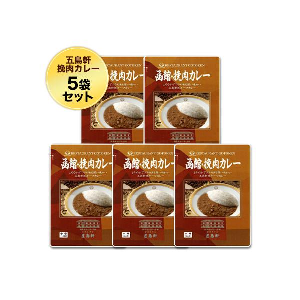 五島軒挽肉カレー（中辛）５袋セット【ゆうパケット送料コミコミ】