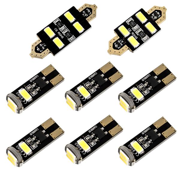 BMW E91 3シリーズツーリングワゴン 標準ルーフ車 [H17.4-H20.10] LED ルームランプ 金メッキ キャンセラー内蔵 SMD 32発 8点セ