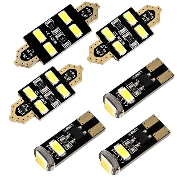 フォルクスワーゲン  ザ・ビートル(The Beetle) [H24.4-] LED ルームランプ 金メッキ キャンセラー内蔵 SMD 24発 6点セット