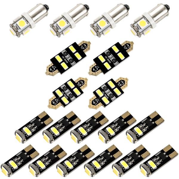 アウディ 8E A4/S4 (B6) セダン [H13.5-H17.2] LED ルームランプ 金メッキ キャンセラー内蔵 SMD 80発 19点セット