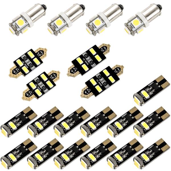 アウディ 8E A4/S4 (B6) アバント [H14.2-H17.2] LED ルームランプ 金メッキ キャンセラー内蔵 SMD 88発 21点セット