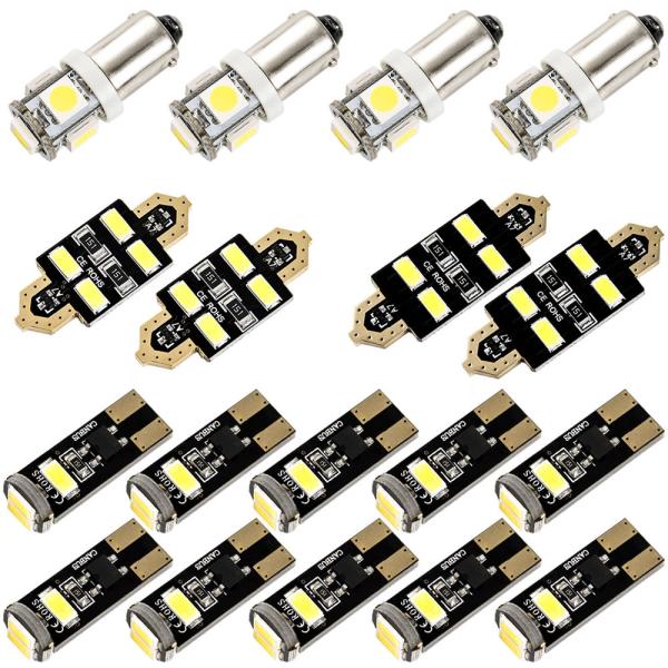 アウディ 4F A6/S6 (C6) アバント [H17.6-H24.2] LED ルームランプ 金メッキ キャンセラー内蔵 SMD 76発 18点セット