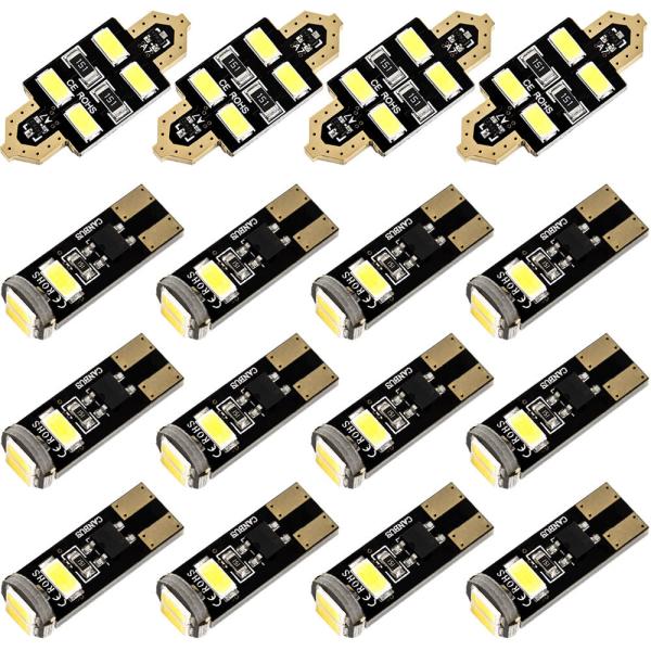 アウディ 8T A5　スポーツバック [H22.1-H29.4] LED ルームランプ 金メッキ キャンセラー内蔵 SMD 64発 16点セット