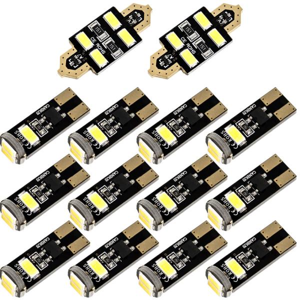 ルノー MF4/MK4 メガーヌ 2 [H16-H22] LED ルームランプ 金メッキ キャンセラー内蔵 SMD 56発 14点セット