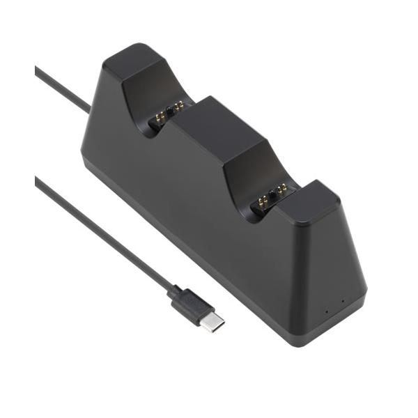 PS5 PlayStation 5 CYBER・充電スタンドW（DualSense Edge／DualSense用）CY-P5CCS2Y-BK（箱付き）