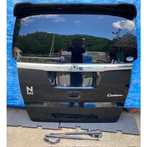ドア バック N-BOX カスタム JF1 ホンダ NH731P クリスタルブラックパール 68100-TY0-N00ZZ リア ゲート スポイラー 現状引渡