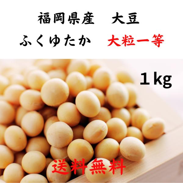 国産・福岡県産の人気品種「ふくゆたか」大粒で甘みが強く、味噌づくり・豆乳づくり・煮豆などに最適な１等級大豆です。★自然素材の為、紫がかった粒が含まれる場合がございますが、　品質には問題ございません。　安心してお召し上がり下さいませ。・豆乳づ...