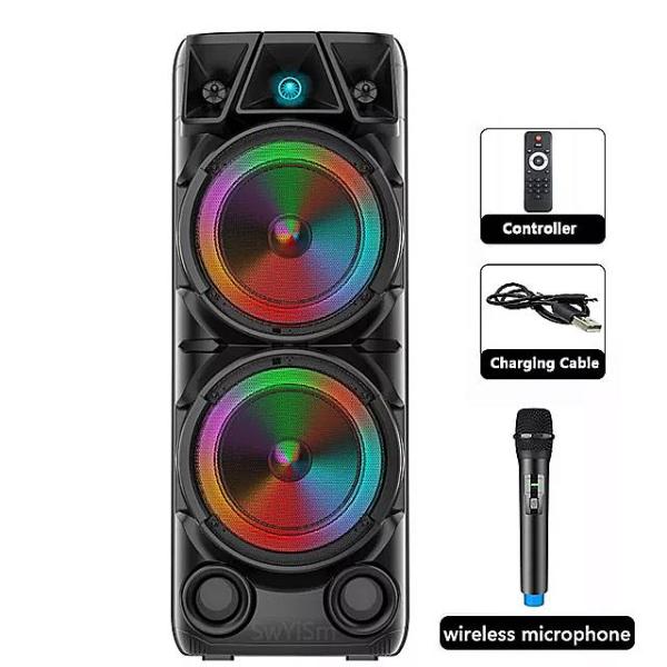 80W ハイパワー Bluetooth スピーカー ポータブル コラム