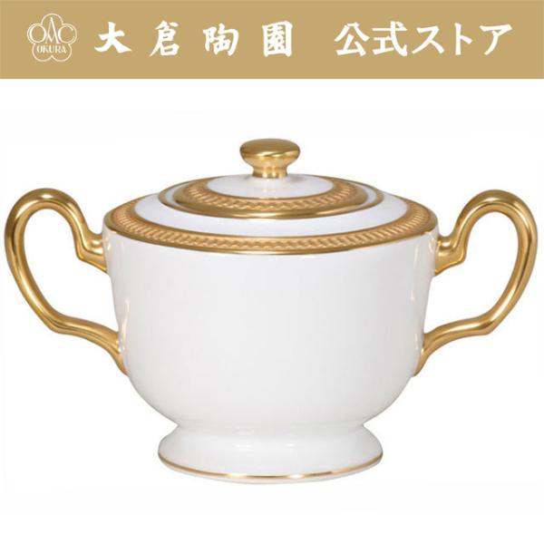 大倉陶園　⭐美品⭐　クラウンエンボスポット 大倉陶園 【大倉陶園直営店】 クラウン（エンボス） シュガーポット