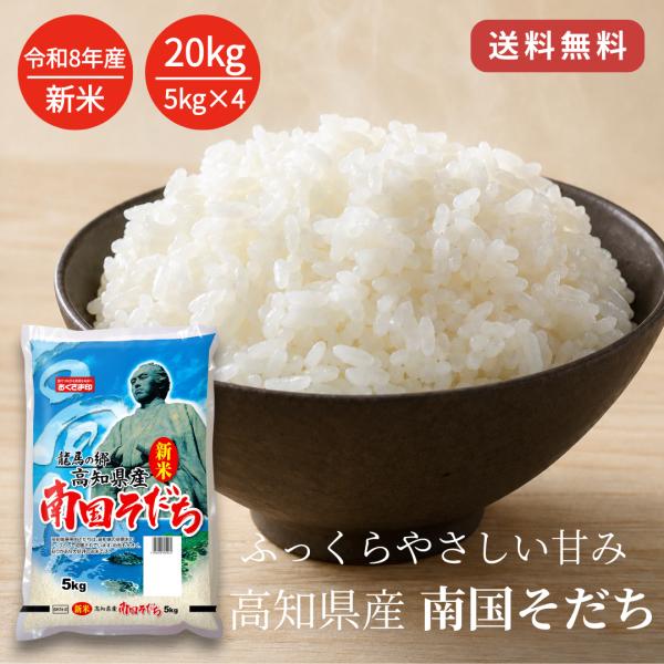 【令和8年産 新米 】令和8年産 新米 高知県産 南国そだち 白米 20kg 5kg×4袋 送料無料 季節限定