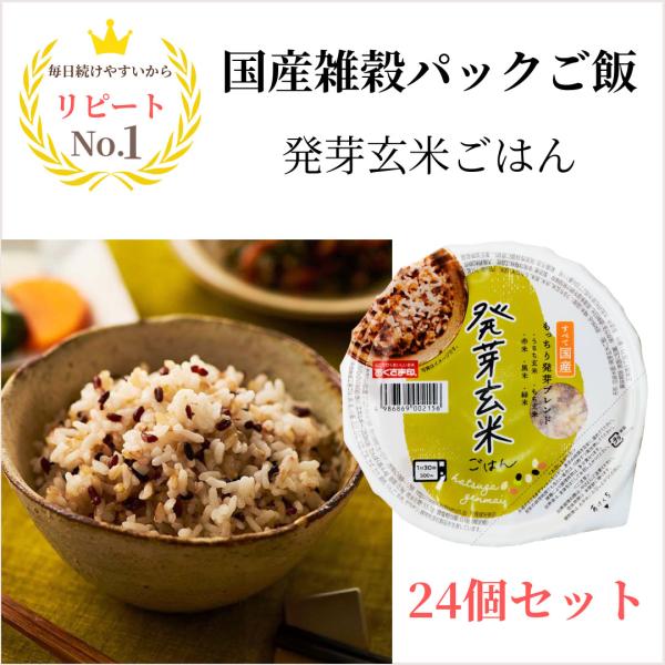 パックご飯 160g 24個 国産 雑穀ごはん 発芽玄米 レトルト 無添加 送料無料 おくさま印
